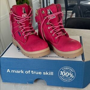 Steel Blue Fuchsia Safety Boots